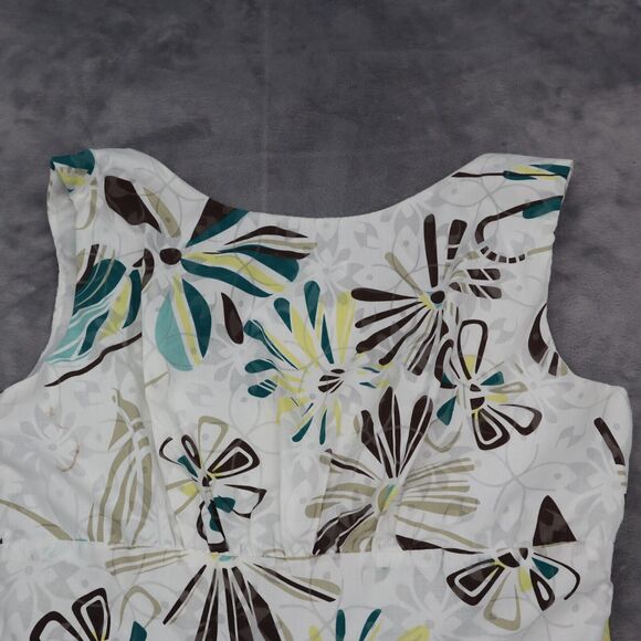 Dressbarn Dress Womens 4 Multicolor Sleeveless Scoop Neck Pleated Knee Length - Picture 15 of 16